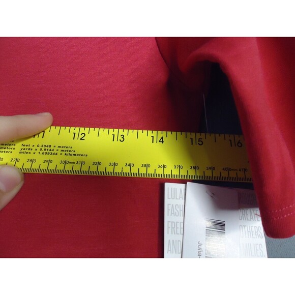 LulaRoe Julia Scoop Neck Half Sleeve Midi Dress Womens Size XXS Red New - Picture 5 of 8